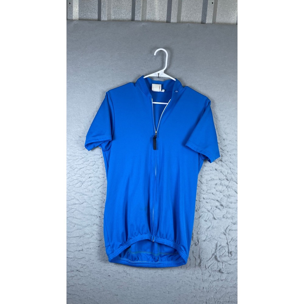Pace Cycling Jersey Mens Medium Blue Excellent Short Sleeve Full Zip Pockets
